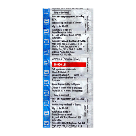 VITAMIN A CHEW TABLET 10'S