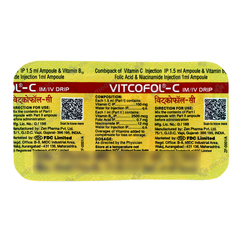 VITCOFOL C INJECTION (COMBI) 1.5 ML