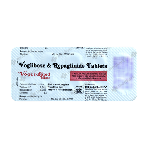 VOGLI RAPID 0.3/0.5MG TABLET 10'S