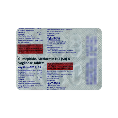 VOGLIBITE GM 2MG TABLET 10'S