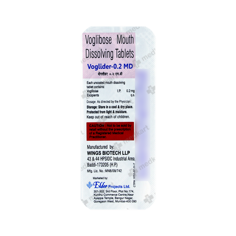VOGLIDER 0.2MG TABLET 10'S