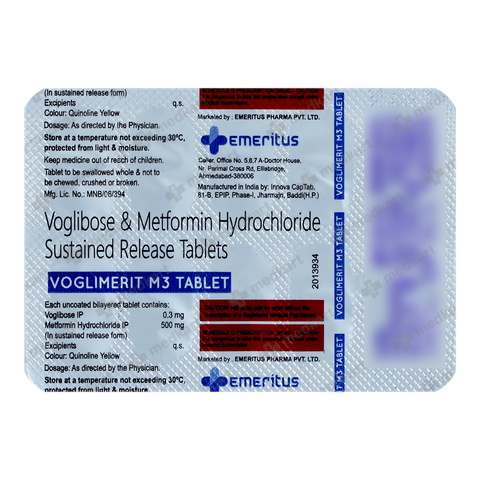 Voglimerit M3 Tablet – Uses, Dosage & Side Effects