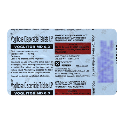 VOGLITOR MD 0.3MG TABLET 15'S