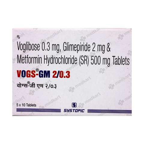 VOGS GM 2/0.3MG TABLET 10'S