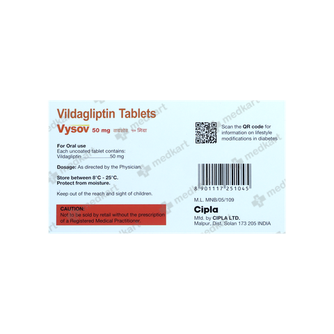 VYSOV 50MG TABLET 15'S