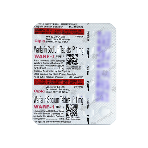 WARF 1MG TABLET 30'S