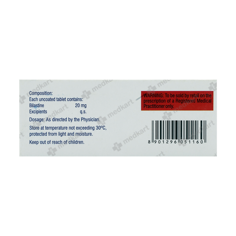 BILASURE 20MG TABLET 10'S