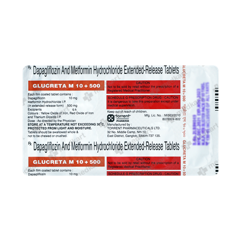 Glucreta M 10/500 price,