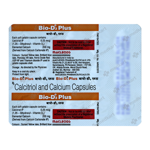 BIO D3 PLUS CAPSULE 15'S