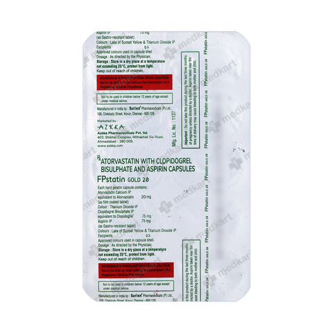 FPSTATIN GOLD 20MG CAPSULE 10'S