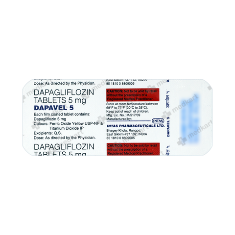 DAPAVEL 5MG TABLET 10'S