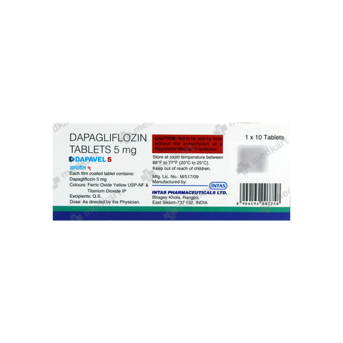 DAPAVEL 5MG TABLET 10'S