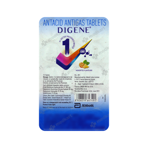 DIGENE ASSORETED TABLET 15'S