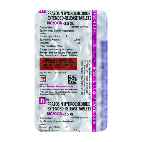 BIOZOCIN XL 2.5MG TABLET 15'S