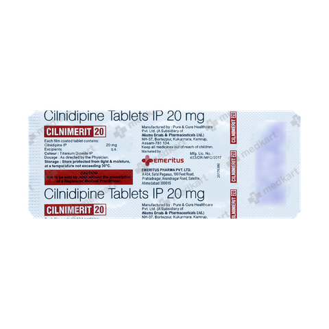 CILNIMERIT 20MG TABLET 10'S