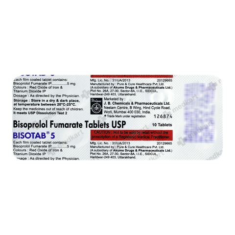 BISOTAB 5MG TABLET 10'S