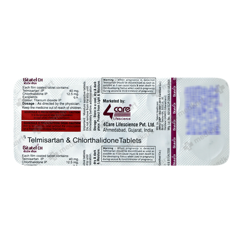 Buy BITATEL CH 40/12.5MG TABLET 10'S Online