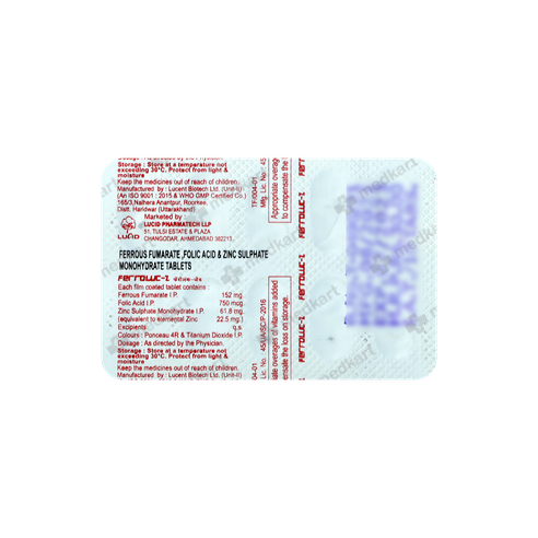 FERROLUC Z TABLET 10'S
