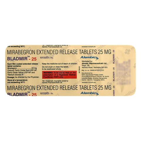 BLADMIR 25MG TABLET 10'S