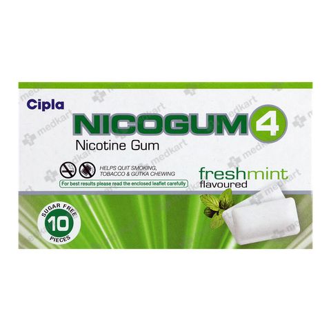 NICOGUM 4MG (FRESHMINT) TABLET 10'S