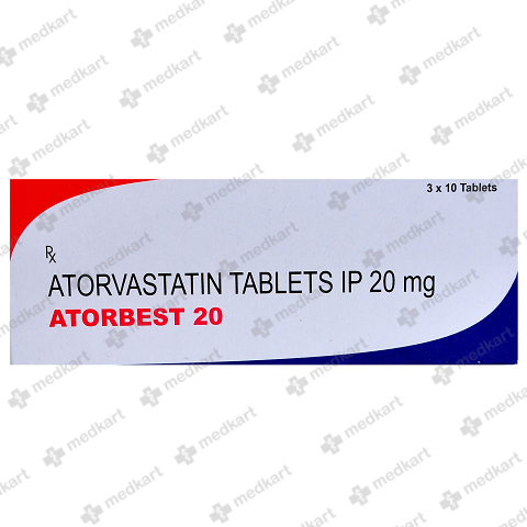 ATORBEST 20MG TABLET 10'S