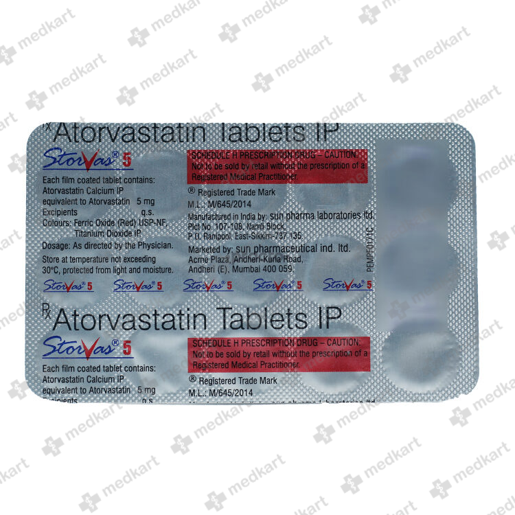 STORVAS 5MG TABLET 15'S