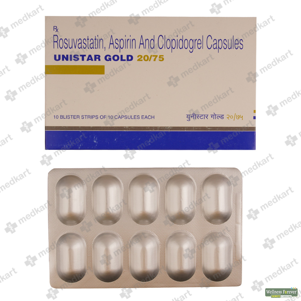 UNISTAR GOLD 20/75MG CAPSULE 10'S