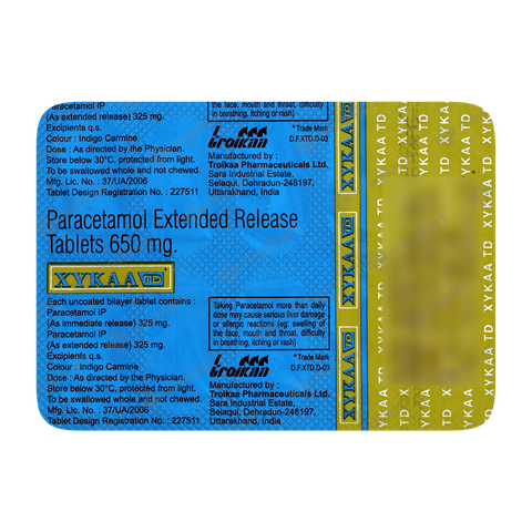 XYKAA TD 650MG TABLET 10'S
