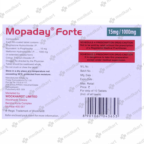 MOPADAY FORTE TABLET 10'S
