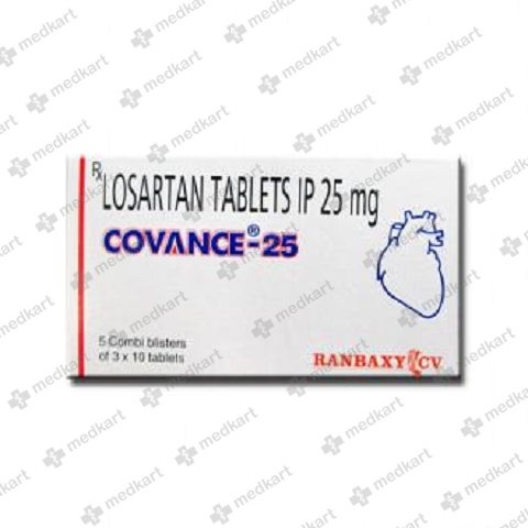 COVANCE 25MG TABLET 10'S