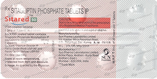 SITARED 50MG TABLET 7'S
