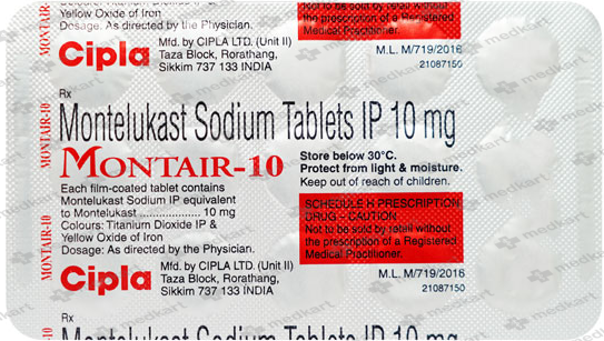 MONTAIR 10MG TABLET 15'S