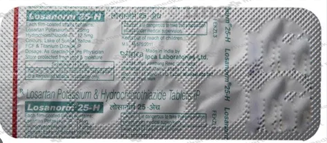 LOSANORM H 25MG TABLET 10'S