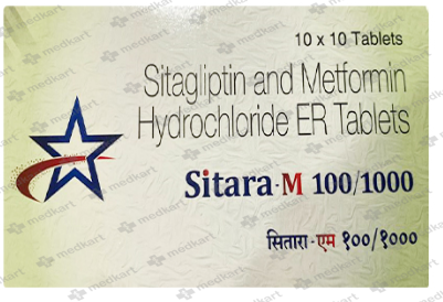 SITARA M 100/1000MG TABLET 10'S