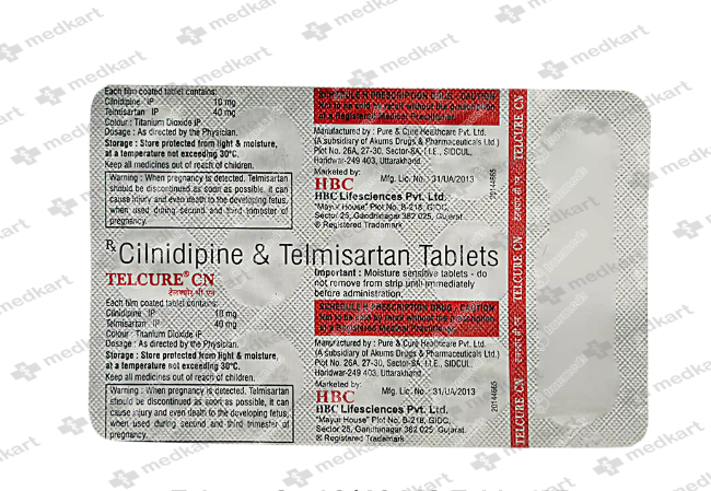 TELCURE CN 10/40MG TABLET 15'S