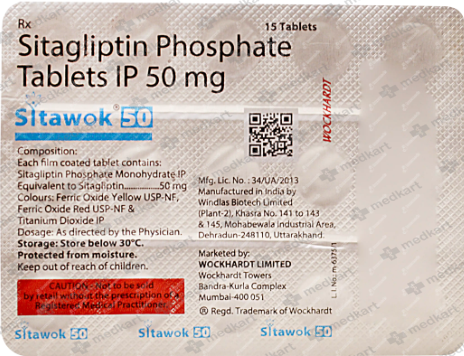 Sitawok 50mg Tablet – Available at Medkart Pharmacy