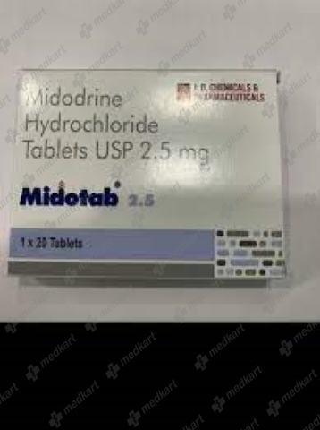 MIDOTAB 2.5MG TABLET 20'S