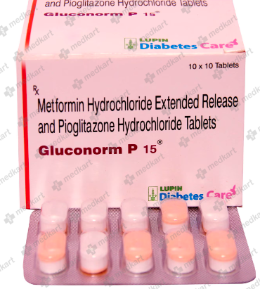 GLUCONORM P 15MG TABLET 10'S