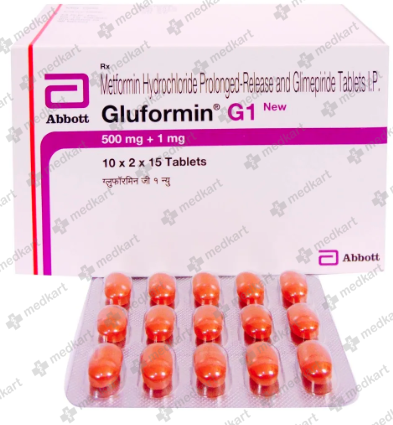 GLUFORMIN G 1MG TABLET 15'S