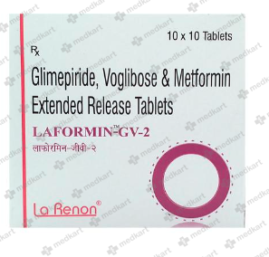 LAFORMIN GV 2MG TABLET 10'S