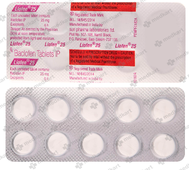 LIOFEN 25MG TABLET 10'S