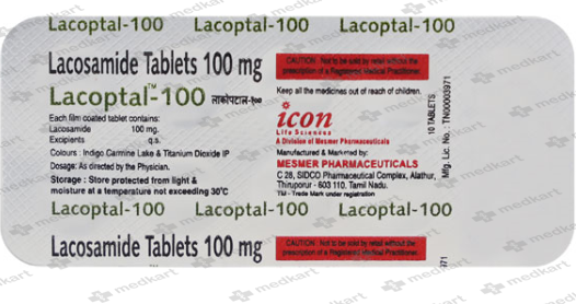 LACOPTAL 100MG TABLET 10'S