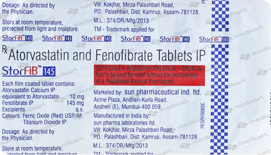 STORFIB 145MG TABLET 10'S