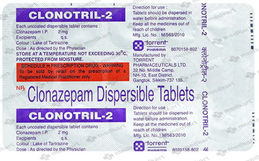 CLONOTRIL 2MG TABLET 15'S