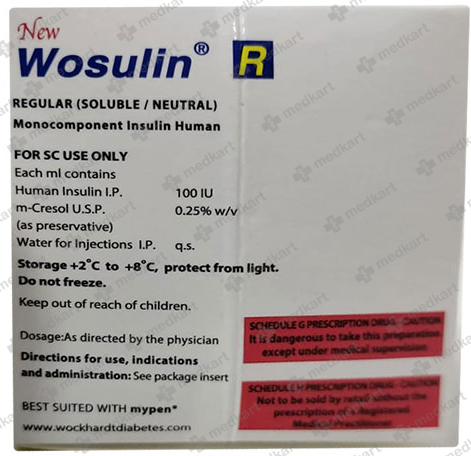 WOSULIN R PENFILL 3 ML