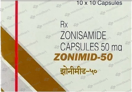ZONIMID 50MG CAPSULE 10'S