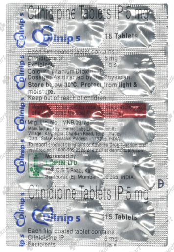 Buy DILNIP 5MG TABLET 15'S Online