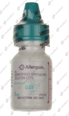 LUMIGAN 0.01% DROPS 3ML  Medkart Pharmacy | Generic Medicines Online - Best Online Pharmacy App