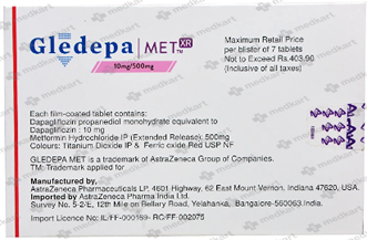 GLEDEPA MET XR 10/500MG TABLET 7'S