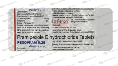 PEXOPRAM 0.25MG TAB 1X10   Medkart Pharmacy | Generic Medicines Online - Best Online Pharmacy App